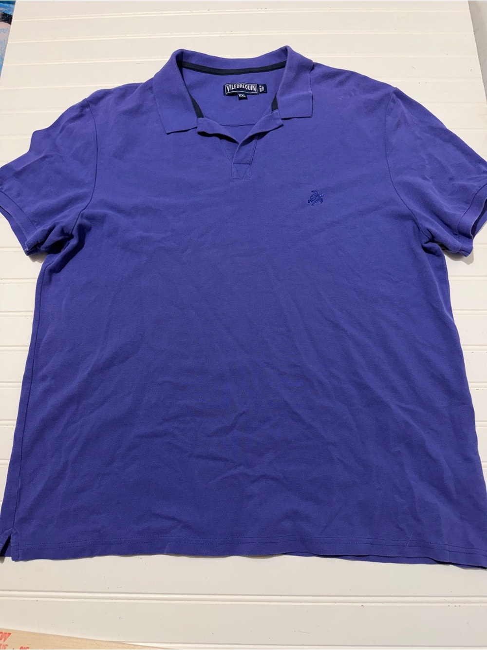 Vilebrequin Purple Polo Shirt Men's Size XXL - 100% Cotton